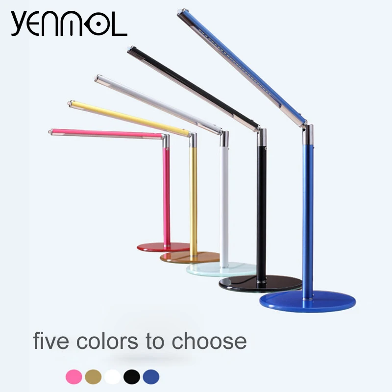 Yenmol новый современный Светодиодные настольные лампы творческий металл складной