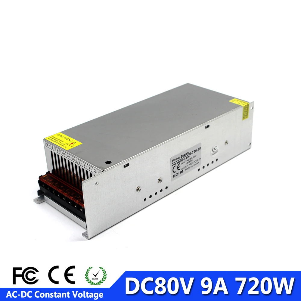Переменный импульсный источник питания DC80V 9A 720W трансформатор 220V AC DC 80V SMPS для