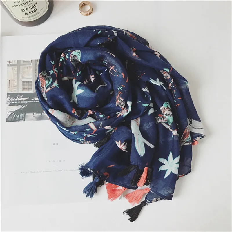 Зимний шарф Распродажа для взрослых 2018 Новый женский Модный хлопковый с принтом