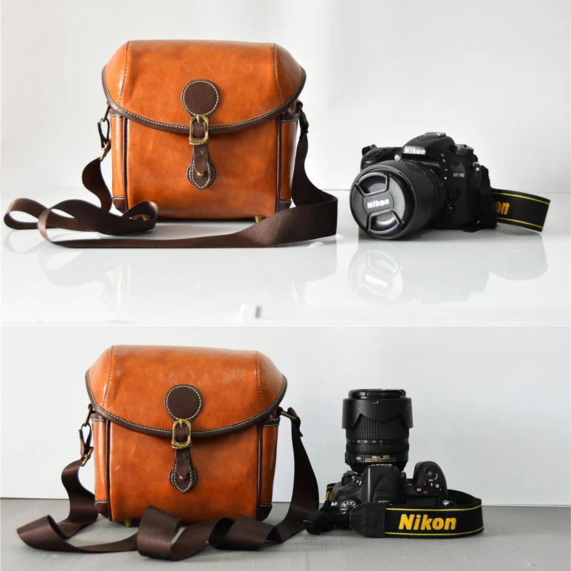 PU кожаный ретро DSLR сумка чехол для камеры Nikon D3400 D3100 D3200 D3300 D5100 D5200 D5300 D70S D810 D80 D90 D7200