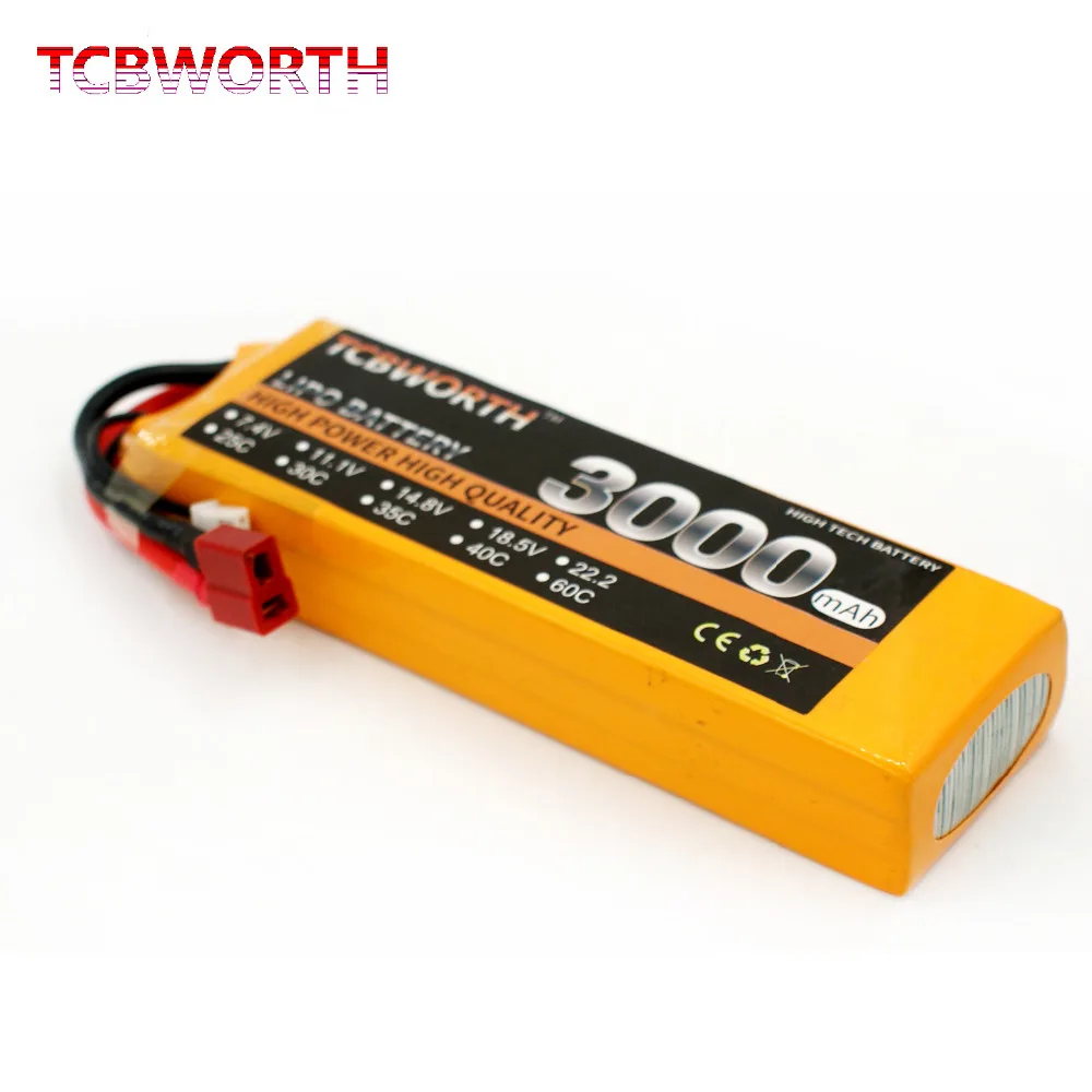 Аккумулятор LiPo TCBWORTH 3S, 11,1 В, 3000 мАч, 25C, 35C, 60C для радиоуправляемого самолета, вертолета, квадрокоптера, дрона, автомобиля, лодки, CX20, аккумулятор LiPo