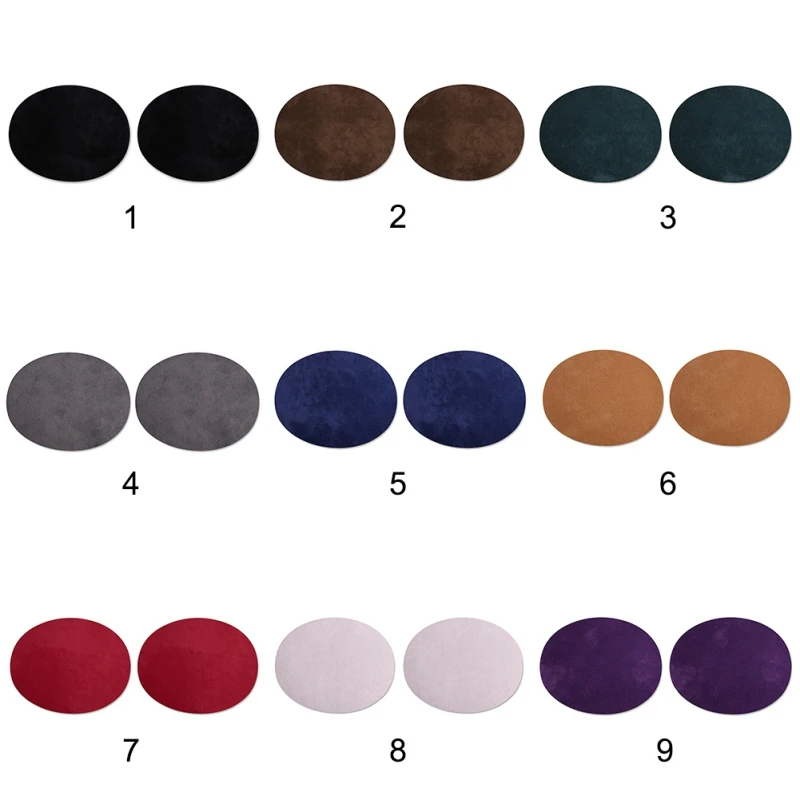Hot 2PCS Suede Fabric Elbow Patches For Suit Jacket Sweater Oval Decoration DIY Repair Patch Sewing Supplies | Дом и сад