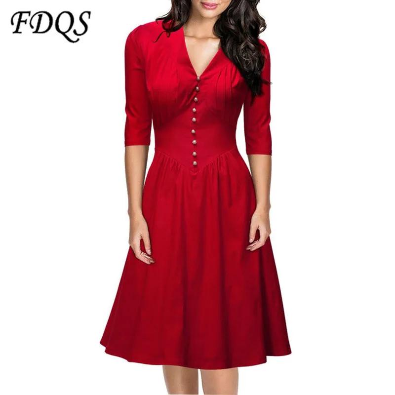 2016 летнее платье женщины мода сплошной семь рукав однобортный сексуальное Vestidos платья женщин Большой