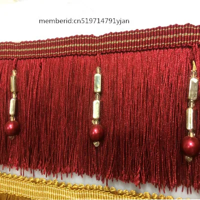 

12 meters / batch 9 CM long polyester lace tassel lace modified ribbon sofa curtains zipper clothing curtain DIY accessories