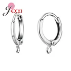 10 шт.5 пар, серьги, обруч, аксессуары, Стерлинговое Серебро 925 пробы, ювелирные изделия, соединительные детали, пряжка, Круглый, оригинальный материал