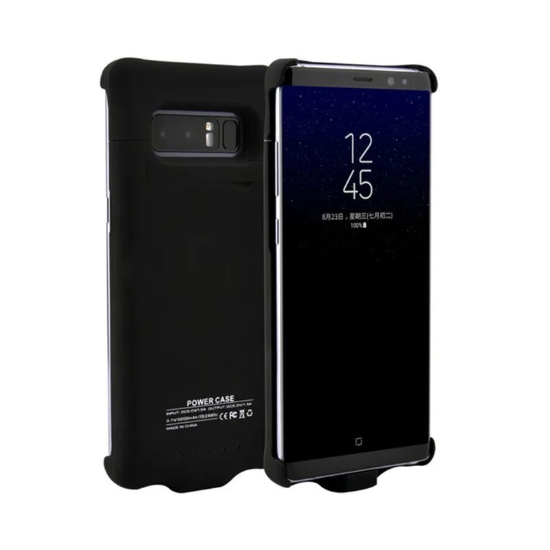 Black 5200 мАч для samsung Note 8 чехол для зарядного устройства для samsung Galaxy Note 8 Чехол Для Аккумулятора Внешний аккумулятор чехол для внешнего зарядного устройства - Цвет: Black