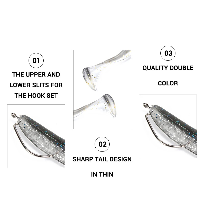6 шт./лот легкая блесна рыболовные приманки искусственные 50 мм 75 100 Swimbait Wobblers