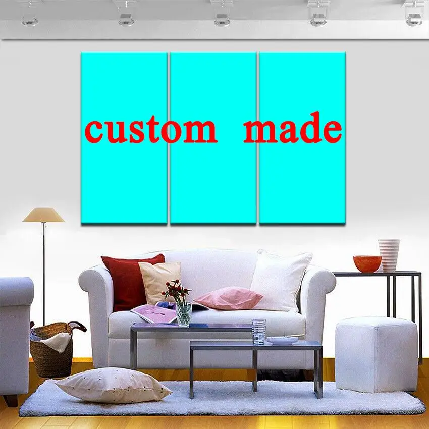

Drop Shipping Custom Made Canvas Wall Art Picture Framework 3 Pieces Customized Painting Modern Living Room Decorative
