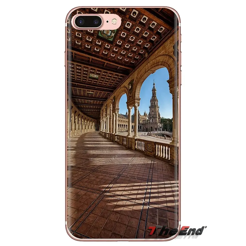Плаза де ESPANA Sevilla Испания для Samsung Galaxy A3 A5 A7 A9 A8 Star A6 Plus 2018 2015 2016 2017 прозрачные мягкие