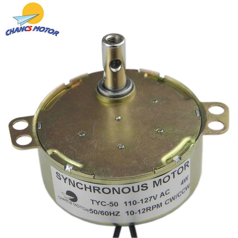 CHANCS TYC-50 10/12 об/мин CW/CCW синхронный двигатель с постоянным магнитом 110 В электродвигатель переменного тока