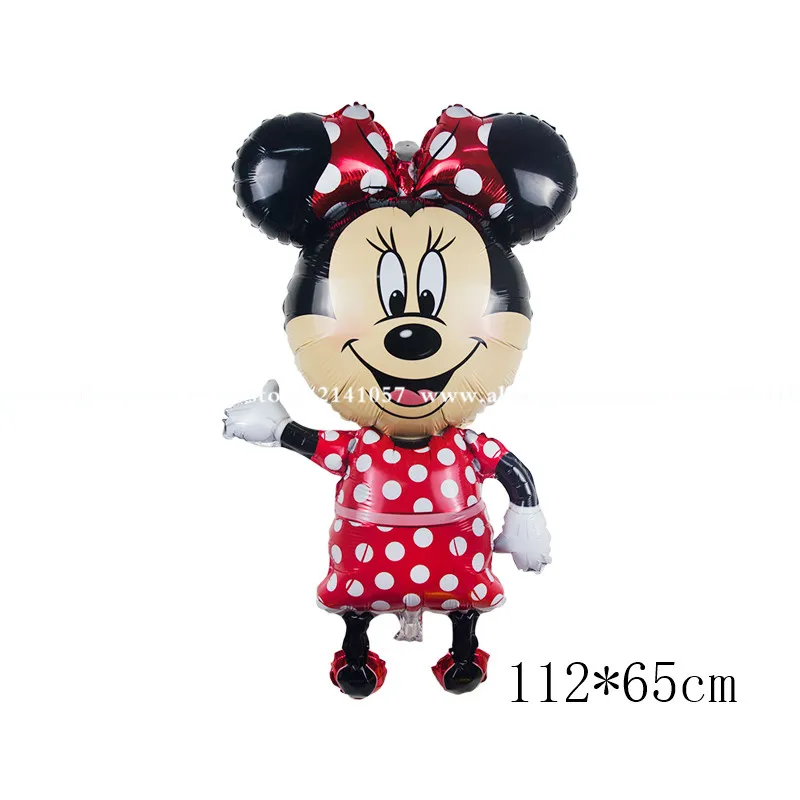 112x65 Minnie1 1 шт. с Микки Маусом Мышь Фольга воздушные шары День рождения Минни Маус, милая Минни головы воздушные шары Свадебный декор классические игрушки, принадлежности для вечеринок - Цвет: 112x65 Minnie1
