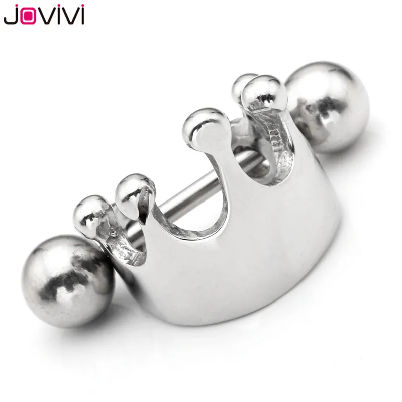 Серьги Jovivi в форме короны из нержавеющей стали 16 г Для Пирсинга Хряща обертывание