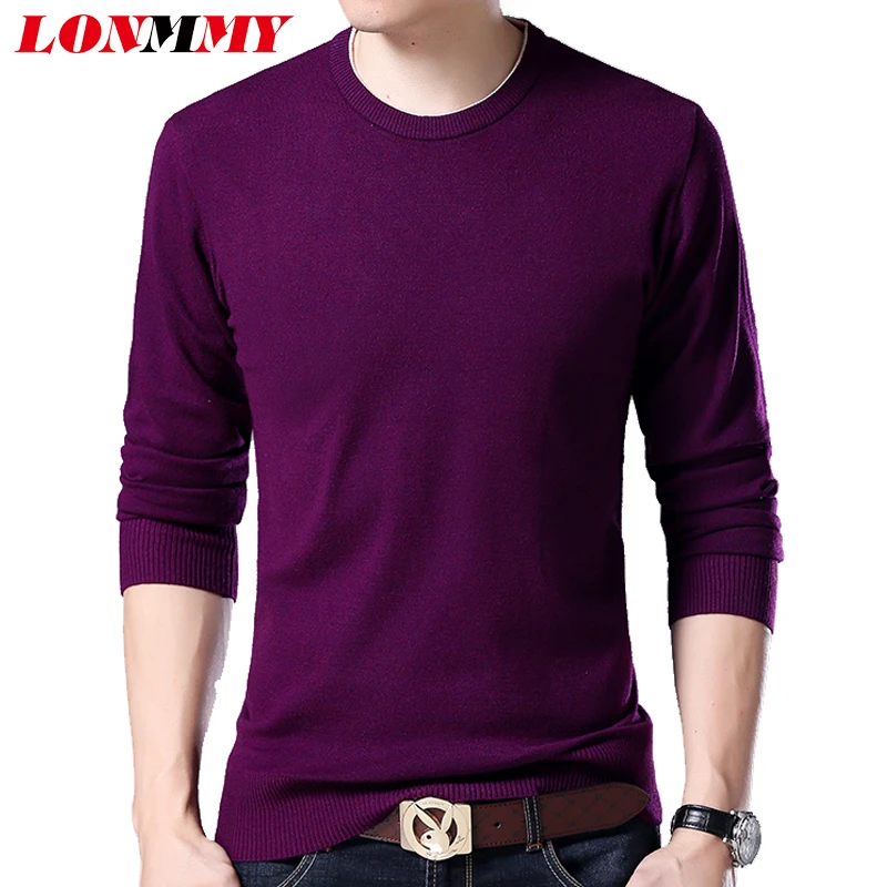 Длинный мужской свитер LONMMY 6XL 7XL 8XL прямой повседневный пуловер с круглым вырезом