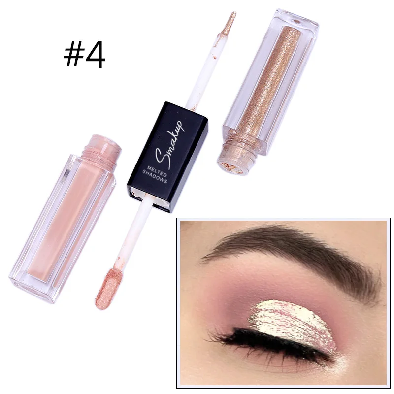 Двухсторонняя палитра теней для век макияж осветляющие тени жидкие алмазные