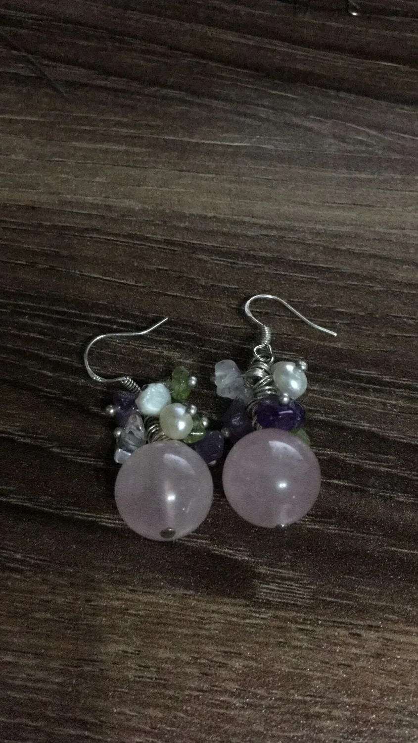 Серьги ручной работы с крупным пресноводным жемчугом женские массивные богемные