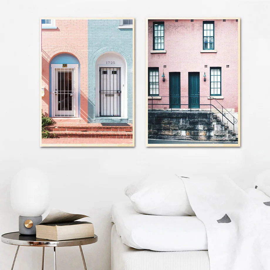 Картина на холсте для путешествий в скандинавском стиле декор комнаты с зелеными