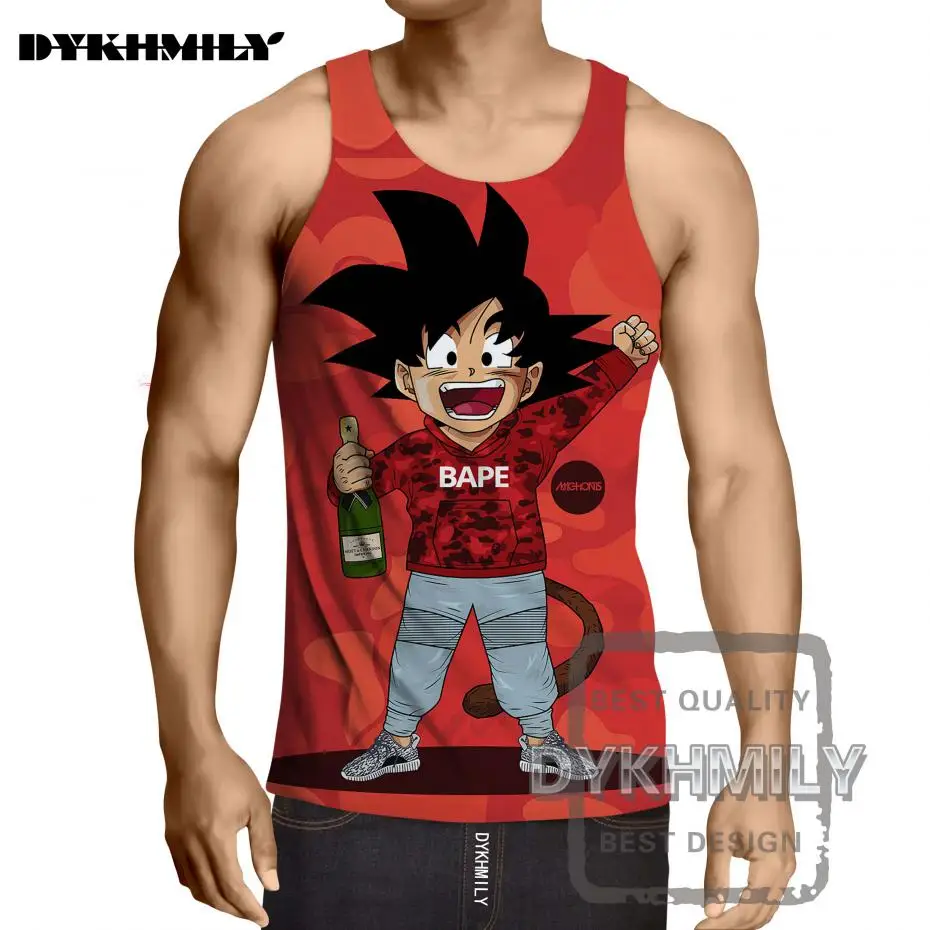 Dykhmily 2017 летний хит продаж Dragon Ball Z Goku детская Современная атмосфера 3d принт