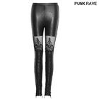 Модные Ретро Черные Лоскутные узкие длинные леггинсы в готическом стиле, женские сексуальные Хорошие эластичные кружевные брюки с флокированием, панк-Рейв, K-144