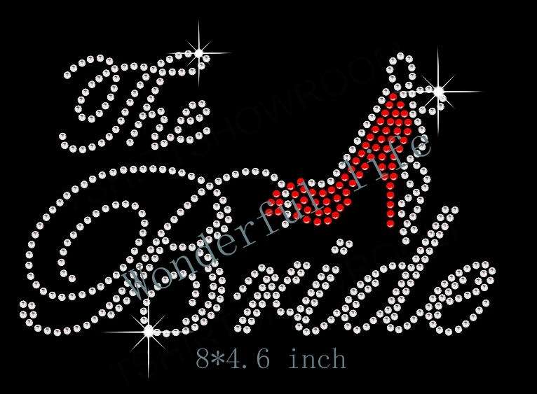 Wedding Bride Hen Party Rhinestone Diamante Iron On Bling T Shirt Transfer Motif | Rhinestones