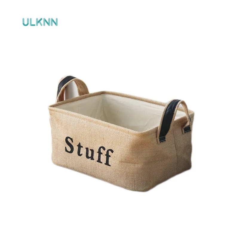 Japan Style Cotton Linen Storage Box for Sundries Thick Underwears/Toys Baskets Multi-Function Table Organizer | Дом и сад