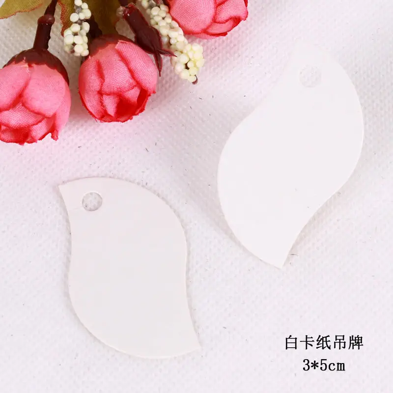 100pcs Leaf Shape Kraft Paper Hang Tags Wedding Party Favor Label Price Gift Card Black White Brown Color Jewelry Display | Украшения и