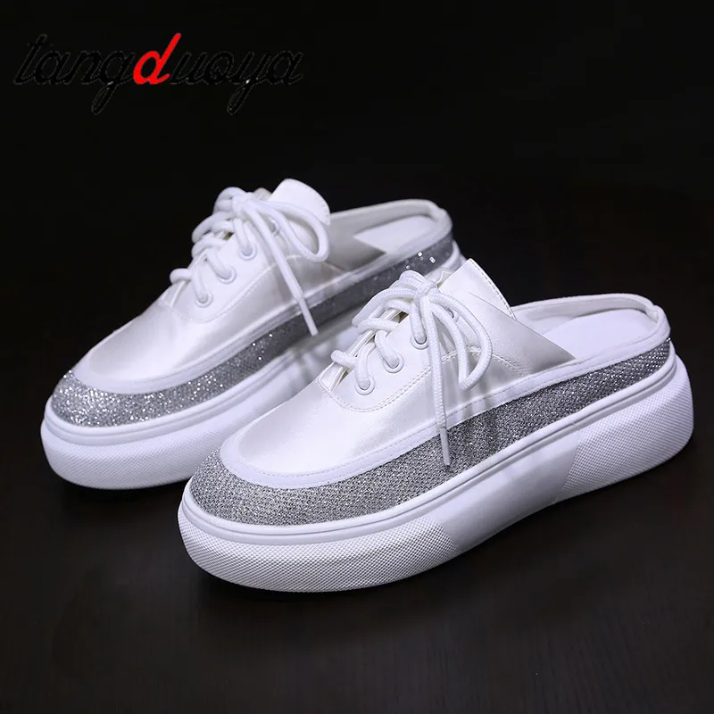 Весна и лето 2019 Мода высокое Босоножки на платформе Для женщин толстой танкетке