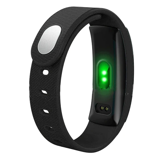 Смарт-часы QS80 с Bluetooth фитнес-браслет пульсометр для Android IOS черный синий