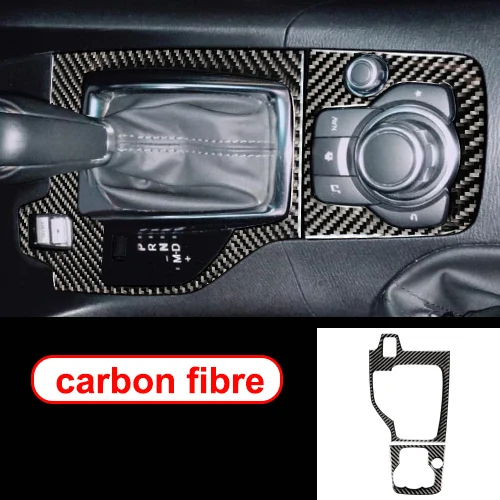 Gear Panel E Аксессуары для MAZDA 3 Axela, центральная консоль, панель передач, декоративная, углеродное волокно, автомобильная отделка интерьера, наклейки, LHD RHD стиль - Название цвета: Gear Panel E