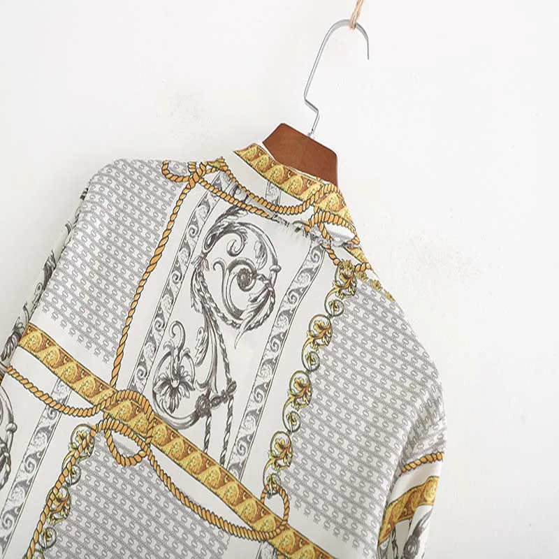 Винтажная Вязаная блуза с отложным воротником и длинными рукавами в стиле