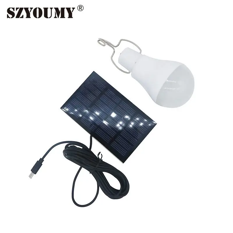 Уличная Светодиодная лампа SZYOUMY на солнечной батарее с питанием от USB 15 Вт | Лампы