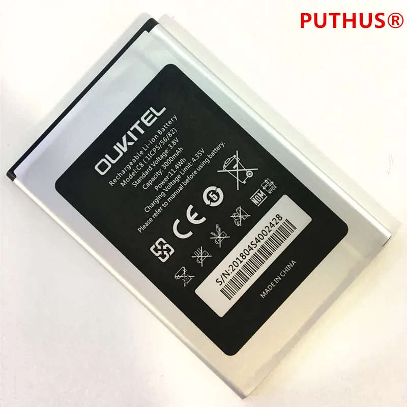 Для oukitel c8 батарея 100% Новый оригинальный 3000 мАч Высокое качество Замена Батарея