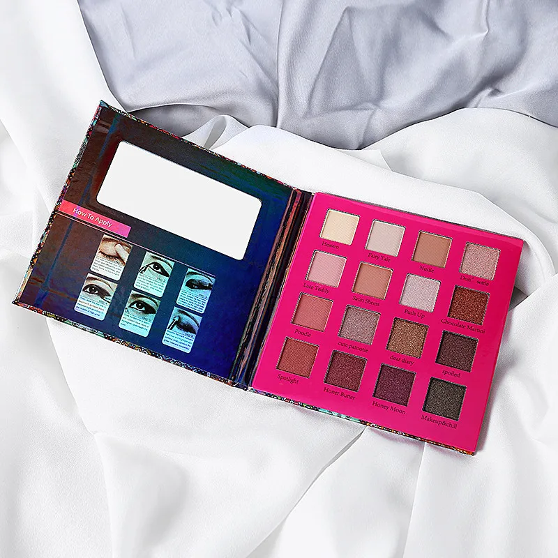 

Brand 16 Colors Shiny Matte Eye Shadow Lasting Makeup Palette Flash Eye Shadow Smoked Pigment Nude Makeup Waterproof Cosmetics