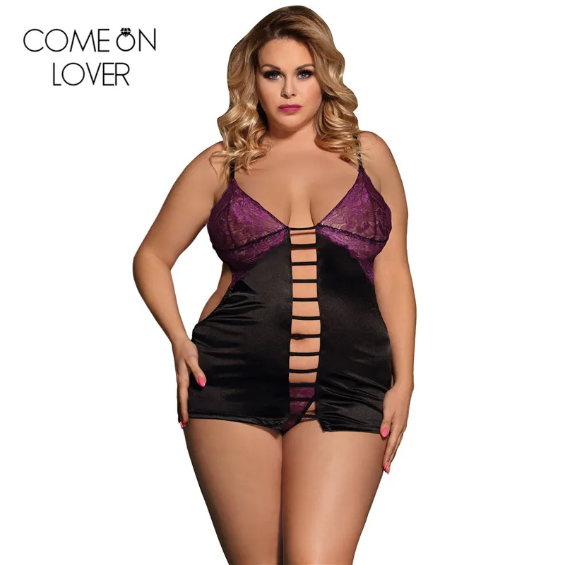 Женское атласное нижнее белье Comeonlover пикантное кружевное с открытой спиной и