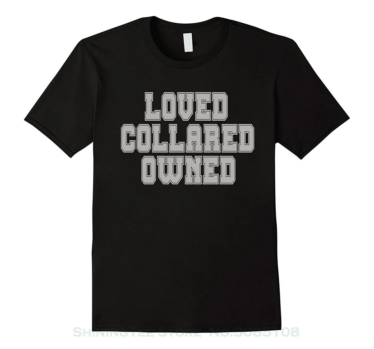 Хлопковая Футболка с рукавами модная футболка надписью Loved Collared круглым вырезом