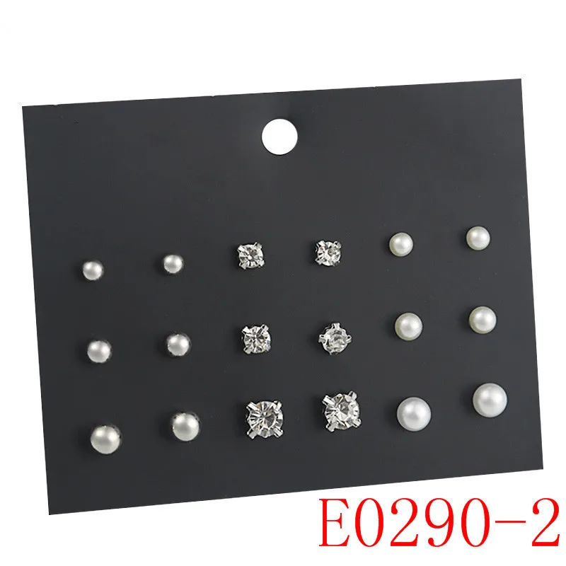 Новый 6 пар/компл. серьги для женщин Звезды Сердца со стразами милые модные