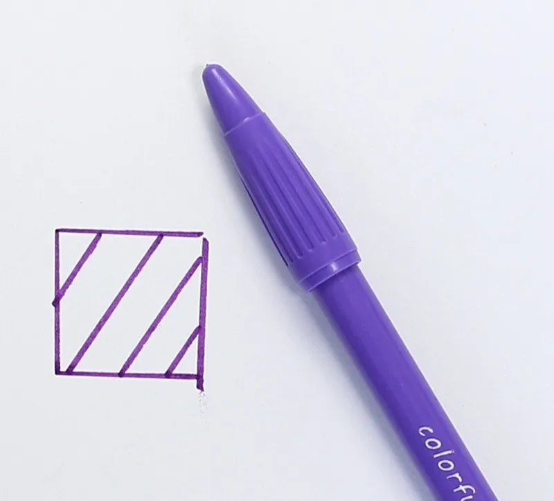 Dark purple 1 шт.(36 цветов) акварельные кисти маркеры для детей художественные школьные FineLiner принадлежности для рисования - Цвет: Dark purple