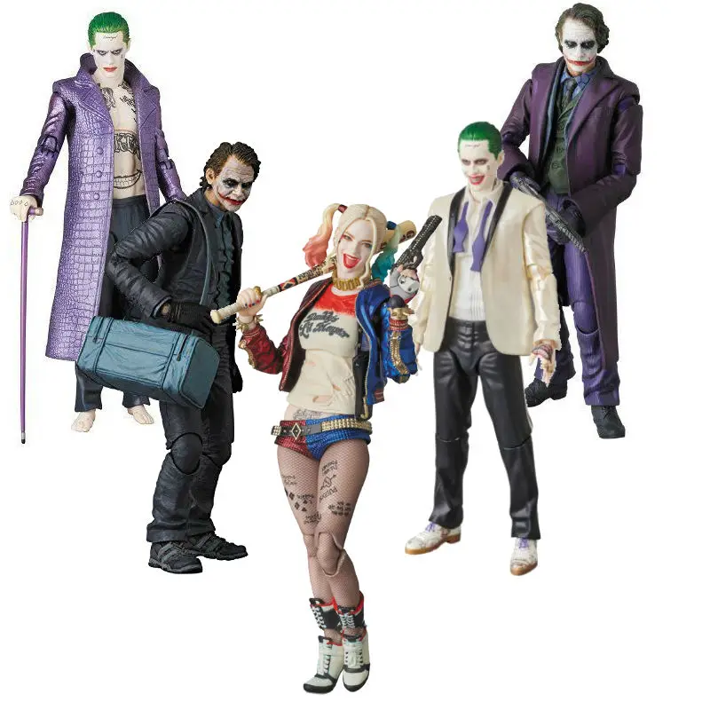 Самоубийца Mafex Бэтмен Джокер и Харли Квинн игрушка фигурка