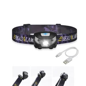 Новинка, головной светильник, светодиодный головной светильник с датчиком движения, водонепроницаемый светильник для кемпинга
