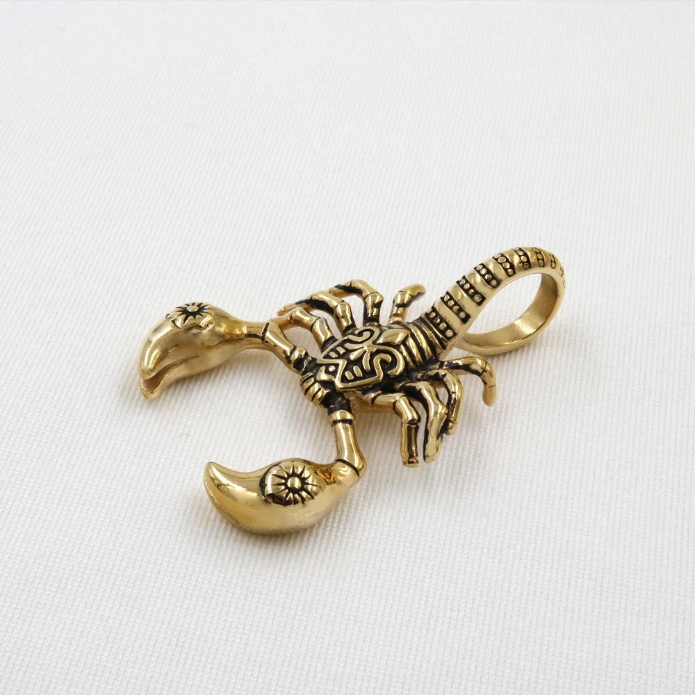 1 Promotions Stainless Steel Scorpion Pendant Necklace Animal Jewelry for Man Necklaces Men's Gift Punk Rock Wholesale | Украшения и