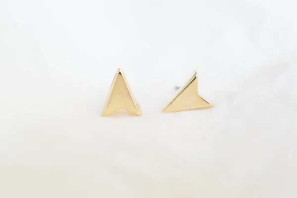 Модные серьги-гвоздики со стрелками индивидуальные треугольные | Украшения и