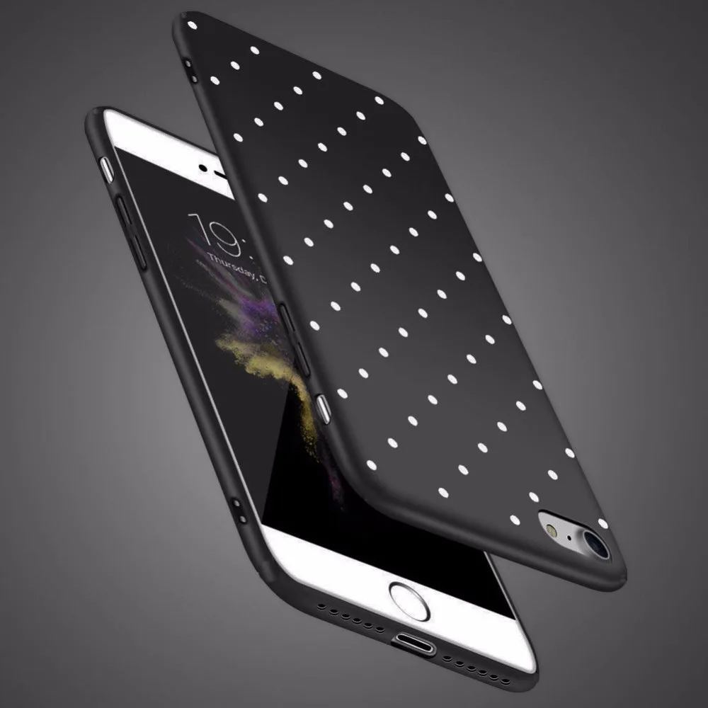 Модный винно красный волнистый чехол для телефона Apple iPhone 7 8 6 6S Plus точки