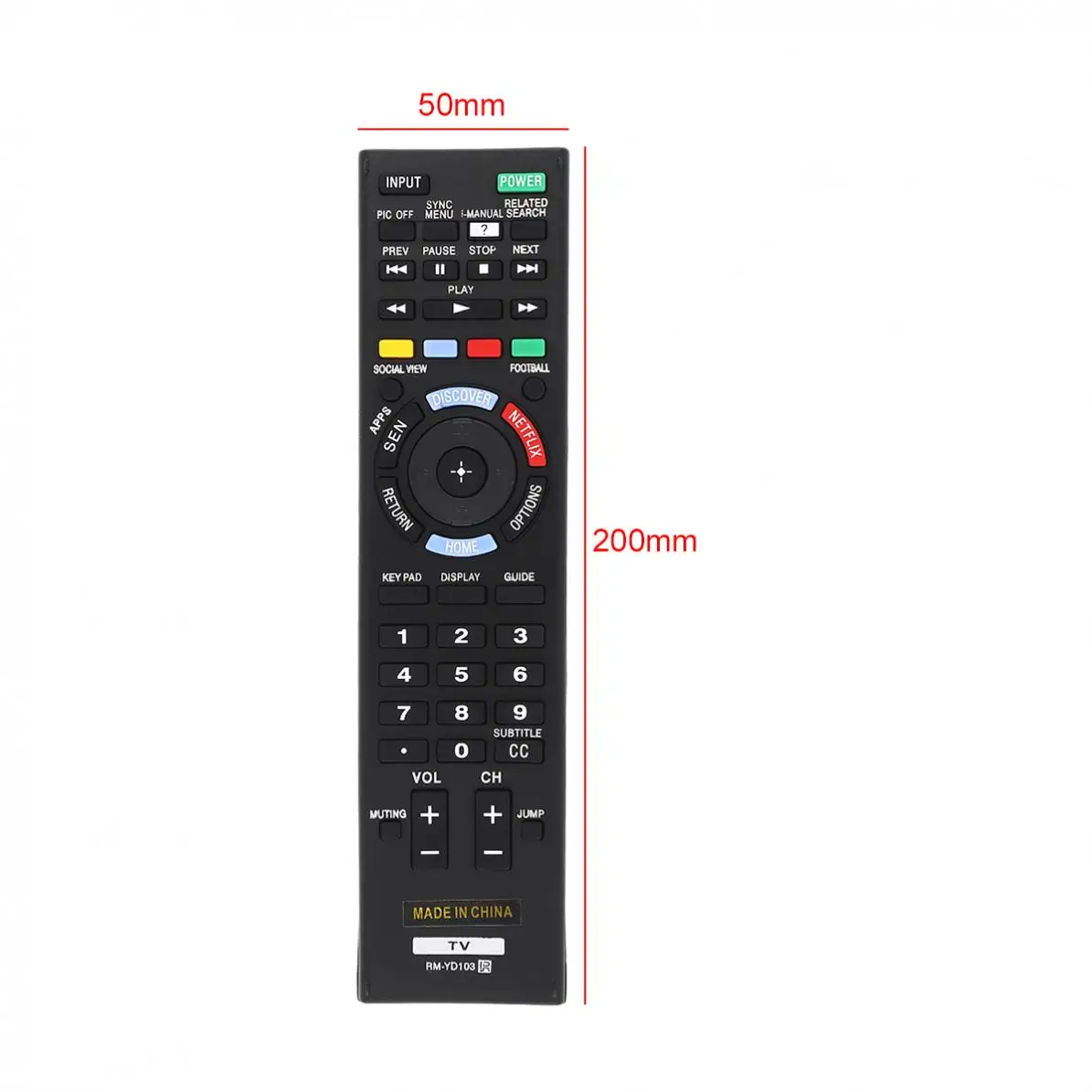 ABS ИК 433 МГц Замена ТВ дистанционного Управление подходит для Sony RM YD103 / KDL 40HX750 46HX750