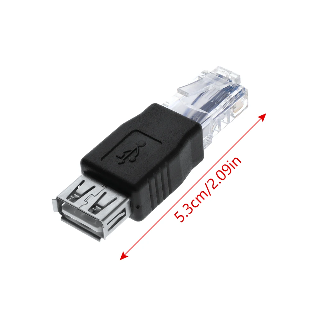 

1/3PC USB Type A Female to Ethernet Internet RJ45 Male Network Converter Adapters Plug Socket