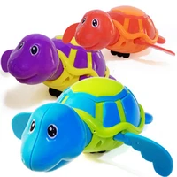 3pceset bath toys cute swim turtle wind up baby bath toy small chain turtle animal bathtub water toys for baby children gifts