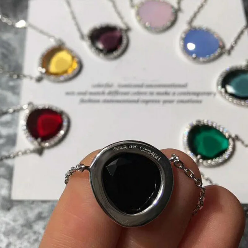 Ожерелье вечное до ключицы брендовые ювелирные изделия модное разноцветное