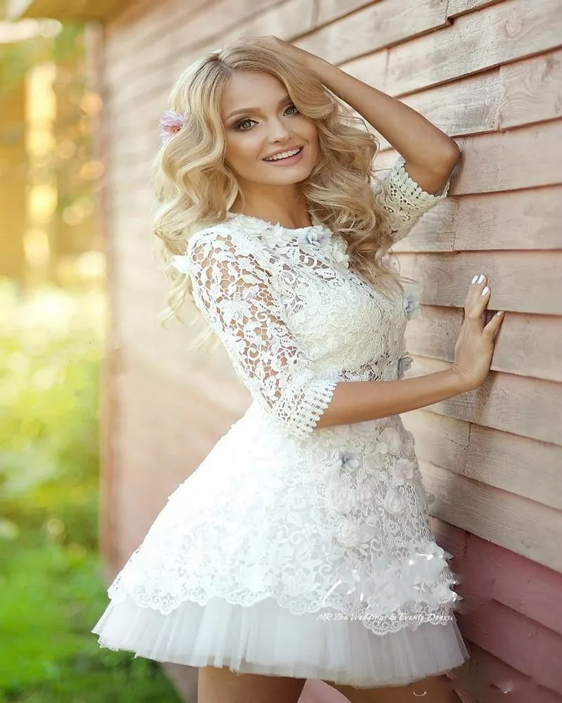 Белое Короткое Платье Невесты