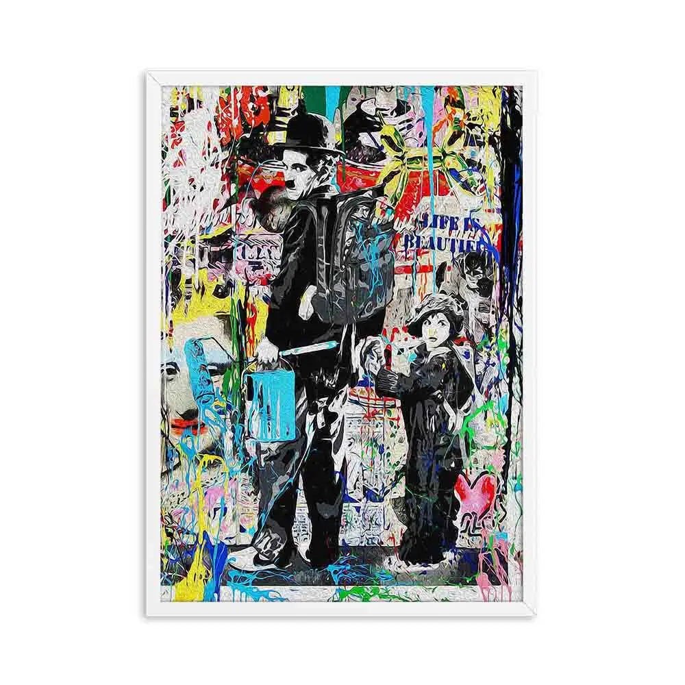 Quadro Modern Graffiti Figure Wall Abstract Art Canvas Painting Animal Posters And Prints Banksy Wall Pictures For Living Room - Цвет: E