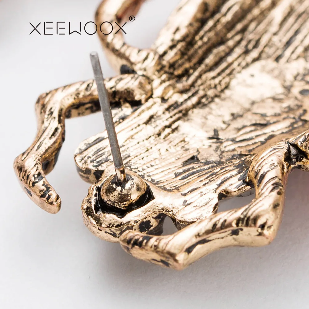 XEEWOOX 2019 Новая Винтажная звезда насекомых серьги крутой Жук Эффектные Оптовая