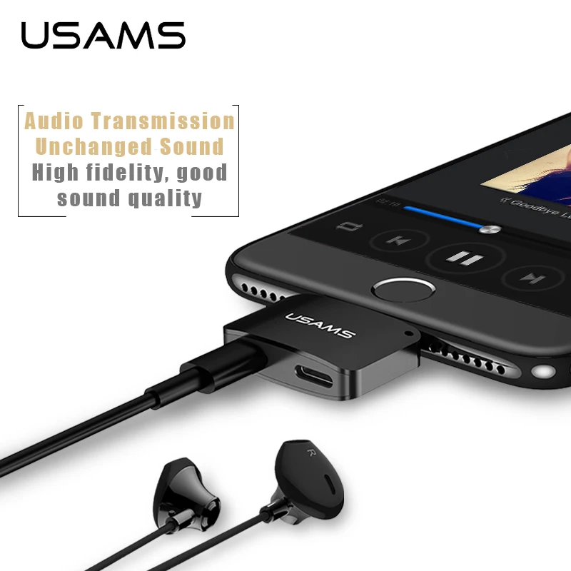 Baseus US-SJ138 Dual 2 в 1 Быстрая Зарядка Аудио и Зарядное Устройство адаптер для iPhone 7/7