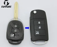 3 buttons car blanks fob key case for toyota camry flip modified key shell fob